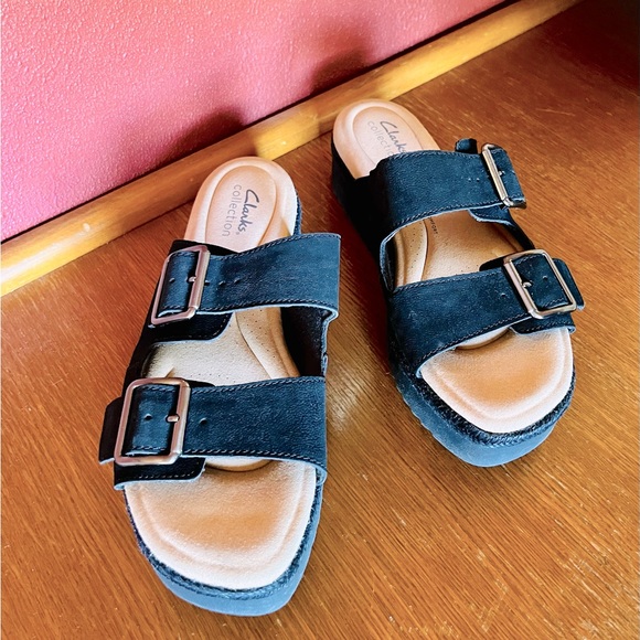 Clarks platform two strap sandal - Picture 3 of 12